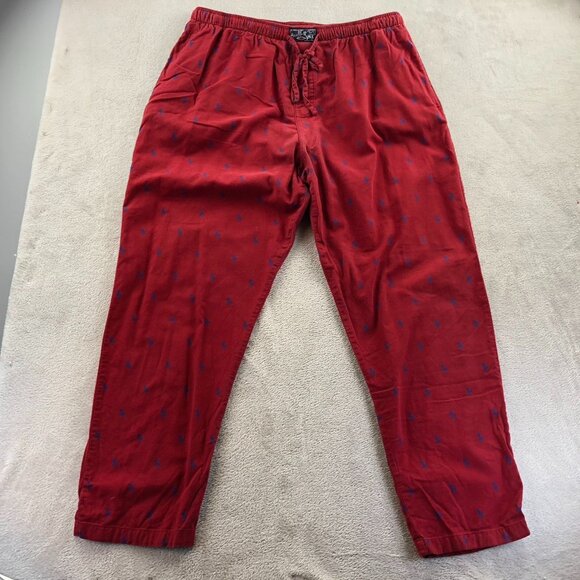 Polo Ralph Lauren Mens Pajama Pants XL Red Sleepwear Drawstring Lounge Pull On - Picture 13 of 14